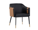 Napa Black / Napa Cognac Dining Armchair Carter by Matho Sun