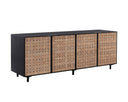 Large Suede Light Tan Leather Sideboard Omari by Matho Sun, view 2