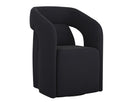 Abbington Black Dining Armchair Kendrick Wheeled by Matho Sun