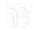 Napa Beige Dining Armchair Baz by Matho Sun, view 6