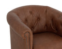 Cognac Leather Lounge Chair Marjorie by Matho Sun, view 5