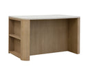 White Marble 62" Kitchen Island Romilly by Matho Sun, view 7