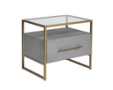 Grey Shagreen Nightstand Venice by Matho Sun