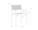 Natural Dining Armchairs set of 2 Kavala Stackable by Matho Sun, view 4