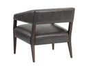 Brentwood Charcoal Leather Lounge Chair Carlyle by Matho Sun, view 4