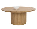 Round Rustic Oak 68" Dining Table Kalla by Matho Sun