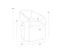 Danny Amber Dining Armchair Lloret Wheeled by Matho Sun, view 8