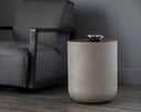 Grey Wood Grain Brown End Table Diaz by Matho Sun, view 4