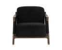 Antique Brown Abbington Black / Onyx Leather Lounge Chair Calloway by Matho Sun, view 2