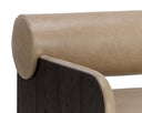 Dark Brown Sahara Sand Leather Lounge Chair Coburn by Matho Sun, view 6