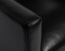 Cortina Black Leather Armchair Rogers by Matho Sun, view 6