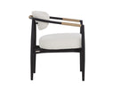 Black Louis Cream Dining Armchair Marita by Matho Sun, view 6