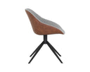 Cinnamon Brown / November Grey Dining Chair Mccoy Swivel by Matho Sun, view 3