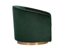 Gold Deep Green Sky Lounge Chair Hazel Swivel by Matho Sun, view 3