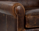 Chocolate Leather Lounge Chair Bastoni by Matho Sun, view 6