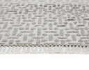Grey / Ivory 9' X 12' Rug Ingrid Hand-Knotted by Matho Sun, view 4