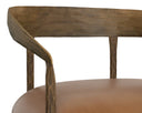 Tan Leather Dining Armchair Zanatta by Matho Sun, view 5