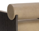 Dark Brown Sahara Sand Leather Lounge Chair Coburn by Matho Sun, view 7