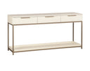 Champagne Gold Cream Console Table Rebel With Drawers by Matho Sun