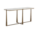 White Marble Console Table Cowell by Matho Sun, view 2