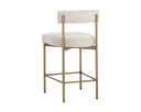 Antique Brass Danny Ivory Counter Stool Seneca by Matho Sun, view 4