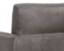 Marseille Concrete Leather Lounge Chair Portman Swivel by Matho Sun, view 8