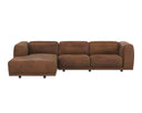 Laf Lucia Tobacco Leather Sofa Chaise Beau by Matho Sun, view 2