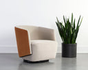 Meg Taupe / Meg Gold Lounge Chair Sarina Swivel by Matho Sun, view 5