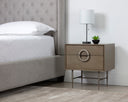 Antique Silver Ash Grey Nightstand Emery by Matho Sun, view 4