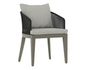 Smoke Grey Copacabana Marble Dining Armchair Capri by Matho Sun