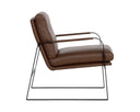 Missouri Mahogany Leather Lounge Chair Sterling by Matho Sun, view 3