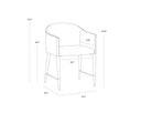Dillon Cream / Bravo Ash Dining Armchair Kylin by Matho Sun, view 8
