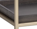 Small Gold Charcoal Grey Nightstand Rebel by Matho Sun, view 5