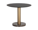 Gold Grey Marble / Charcoal Grey 35.5" Bistro Table Monaco by Matho Sun, view 2