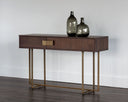 Antique Brass Dark Mango Console Table Jade by Matho Sun, view 4