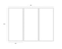 28" X 66" Black Floater Frame Geometric Radical Interpretation (Set Of 3) by Matho Sun, view 8