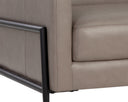 Alpine Grey Leather Lounge Chair Talula by Matho Sun, view 6