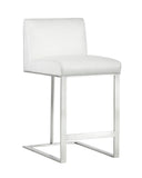 Stainless Steel Cantina White Counter Stool Dean by Matho Sun