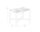 Tan Leather Stool Riz by Matho Sun, view 6