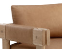 Ludlow Sesame Leather Lounge Chair Carmichael by Matho Sun, view 6