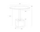 White Marble 32" Bistro Table Kata by Matho Sun, view 6