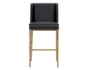 Antique Brass Cantina Black / Vera White Pepper Barstool Joplin by Matho Sun, view 2