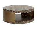 Marble Look Dark Emperador Coffee Table Cavette by Matho Sun, view 2