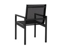 Black Dining Armchairs set of 2 Merano by Matho Sun, view 4