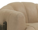 Dark Brown Sahara Sand Leather Armchair Tadeo Swivel by Matho Sun, view 7