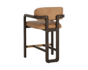 Brown Ludlow Sesame Leather Counter Stool Madrone by Matho Sun, view 4