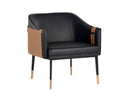 Napa Black / Napa Cognac Lounge Chair Carter by Matho Sun