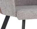 November Grey / Bravo Cognac Dining Armchair Griffin by Matho Sun, view 6