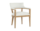 Natural Heather Ivory Tweed Dining Armchair Brylea by Matho Sun