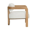 Rustic Oak Heather Ivory Tweed Lounge Chair Madrone by Matho Sun, view 3